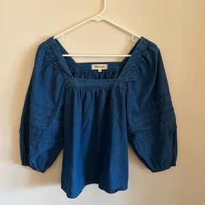 Madewell boho style jean top size XS